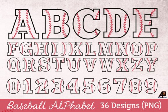Baseball Alphabet PNG Sublimation: A Complete Design Toolkit