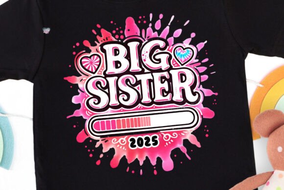 Big Sister Loading 2025 PNG Tie Dye: Instantly Craft Joyful Announcements