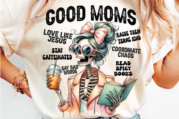 Bring the Spooky Fun: The Funny Skeleton Mom PNG for Mother's Day
