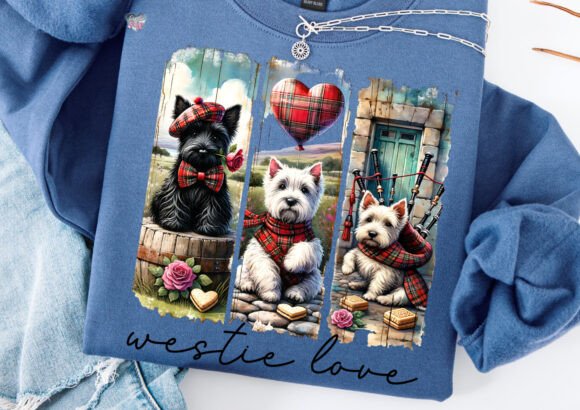 Celebrate Westie Love: Adorable Valentine's Day PNG Designs