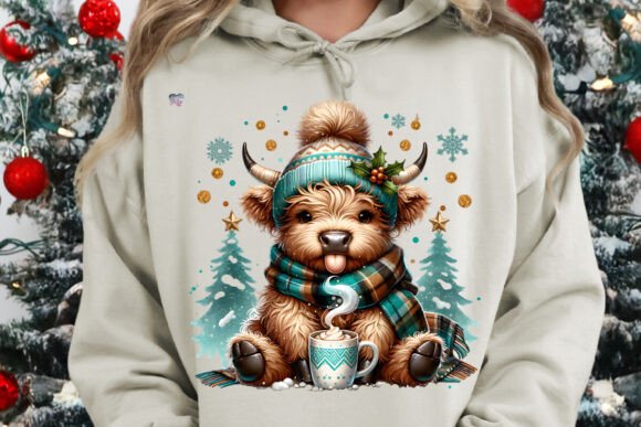 Charming Highland Cow Holiday Designs for Festive Creations