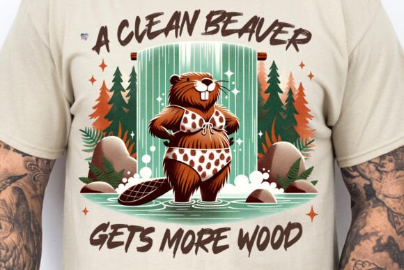 Clean Beaver PNG: Funny Hiking and Camping Clipart