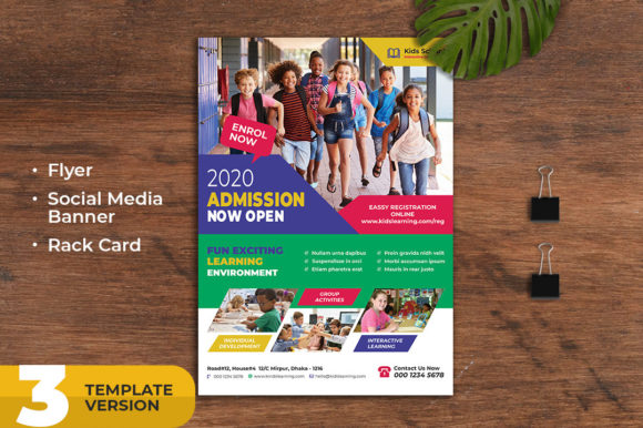 Designing Vibrant School Admissions with a Complete Flyer Pack