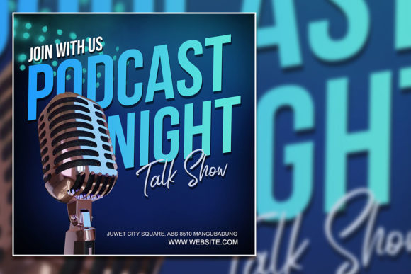Elegant Podcast Night: Crafting a Perfect Social Media Post