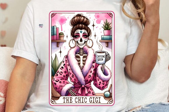 Gigi Skeleton Tarot Card PNG: Mystical Art for Modern Projects