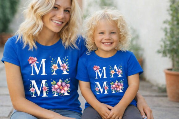 Mama Floral Bow Vintage Design: A Charming Asset for Creative Projects