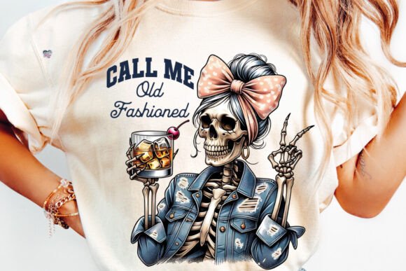 Old Fashioned Whiskey Skeleton Mom: The Ultimate Design Asset
