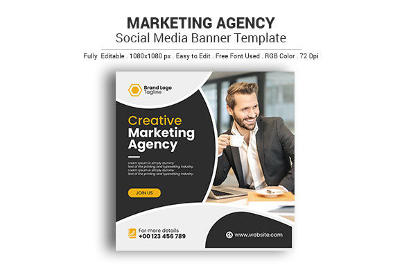 Streamline Your Brand with the Marketing Agency Social Media Poster