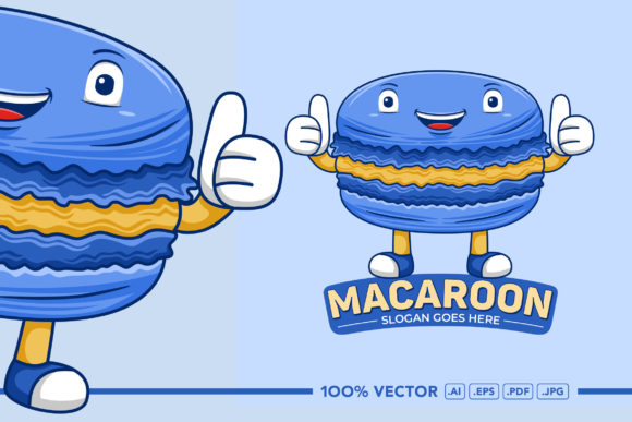 Sweeten Your Brand: The Macaroon Mascot Logo Vector Graphic