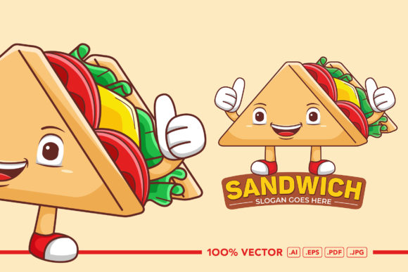 The Sandwich Mascot: A Fresh Bite for Your Brand's Visual Identity