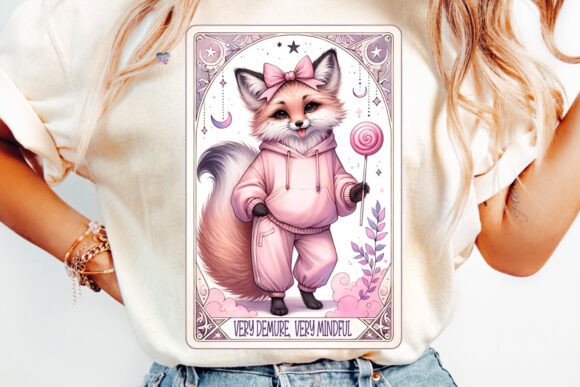 The Very Demure Mindful Fox Tarot Card PNG: A Design Asset for Mystical Branding