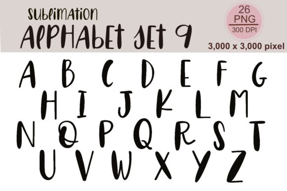Unleash Your Creativity with Sublimation Alphabet Set 9